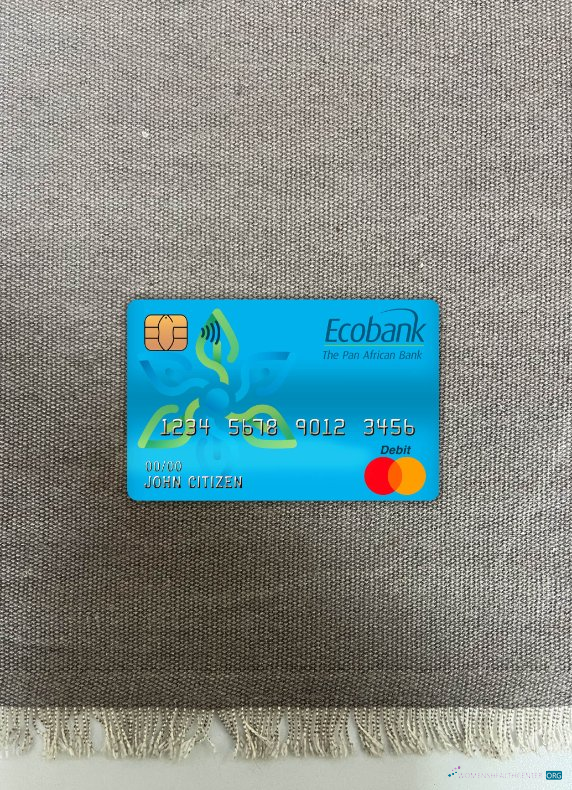 Download Cameroon Ecobank bank master debit card photolook front Photoshop template